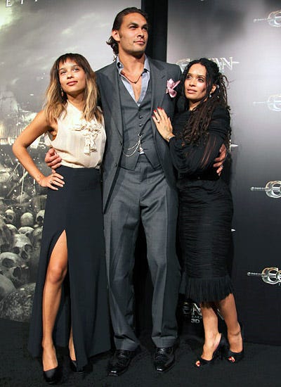 Zoe Kravitz, Jason Momoa, and Lisa Bonet - The "Conan The Barbarian" world premiere, August 11, 2011