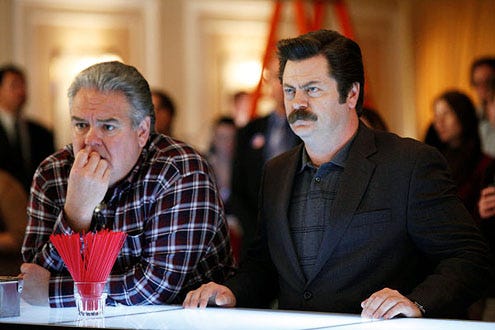 Parks and Recreation - Season 4 - "Win, Lose, or Draw" - Jim O'Heir and Nick Offerman