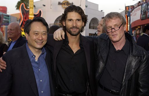 Ang Lee, Eric Bana and Nick Nolte - premiere of "The Hulk", June 2003