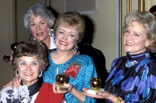 Estelle Getty, Bea Arthur, Rue McClanahan and Betty White - The 46th Annual Golden Apple Awards, Beverly Hills, California, December 14, 1986