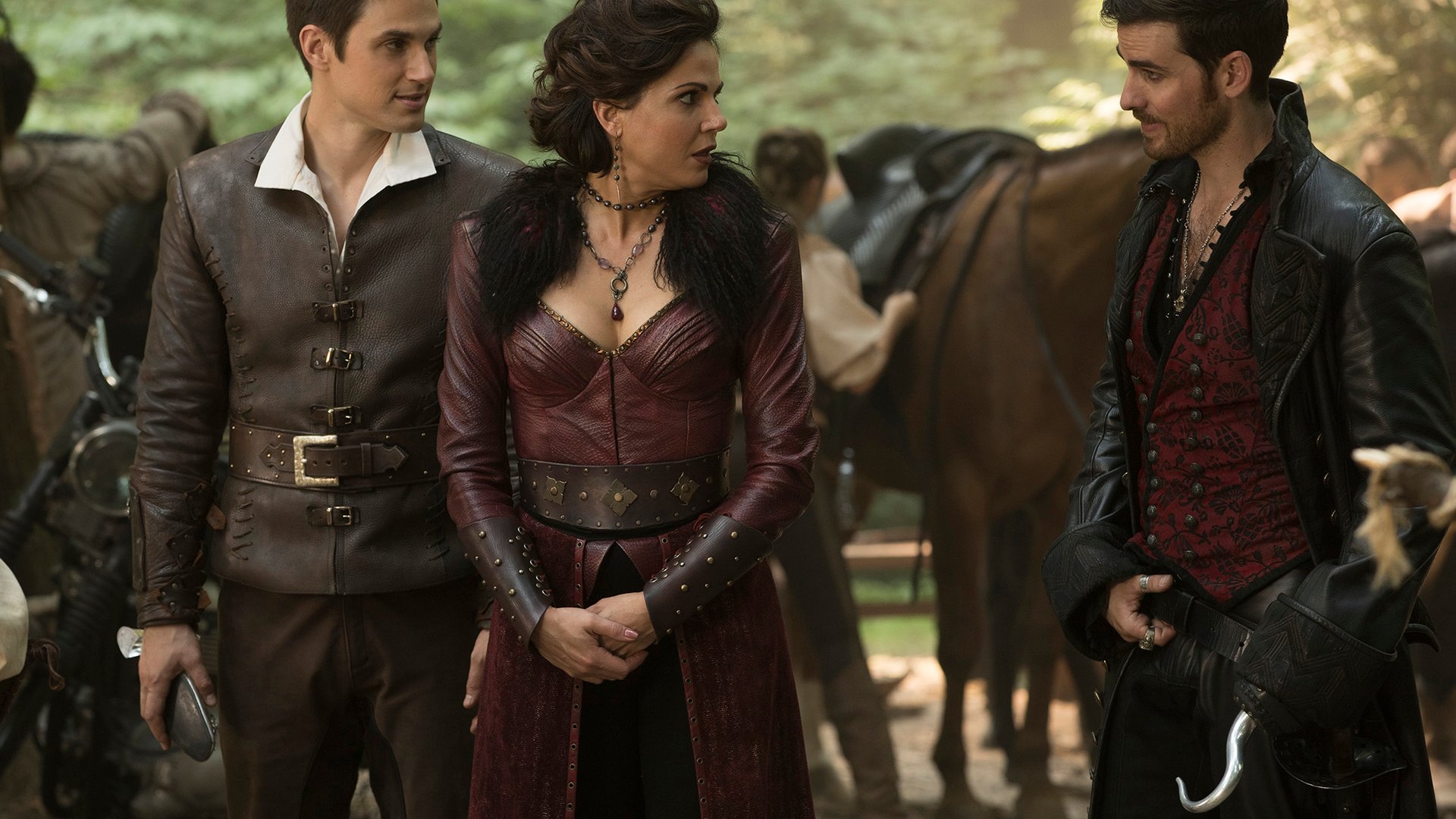 Andrew J. West, Lana Parrilla, and Colin O'Donoghue, Once Upon a Time