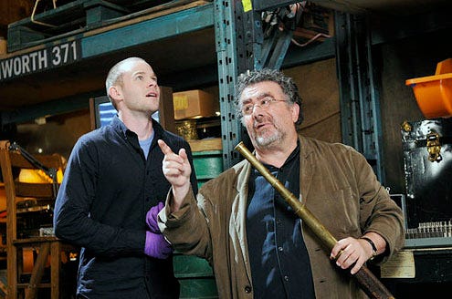 Warehouse 13 - Season 4 - "Instinct" - Aaron Ashmore and Saul Rubinek