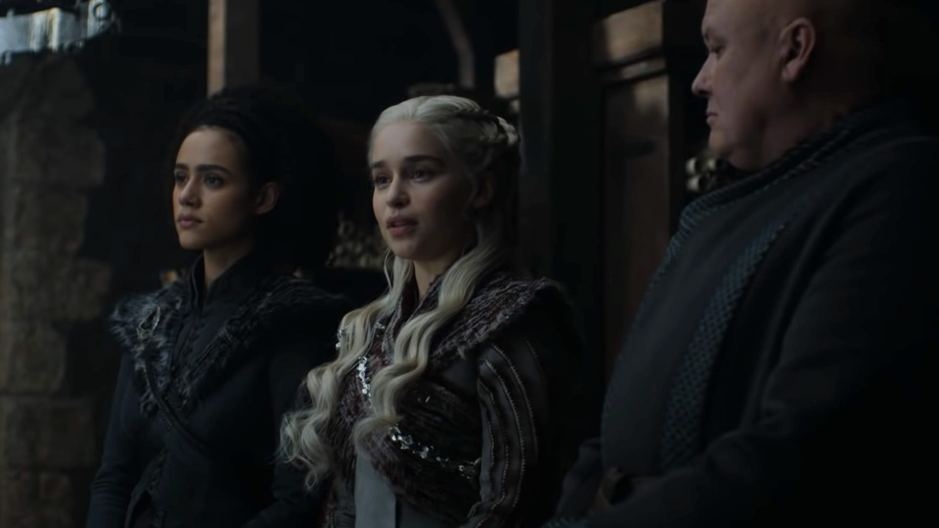 ​Nathalie Emmanuel, Emilia Clarke, and Conleth Hill; Game of Thrones