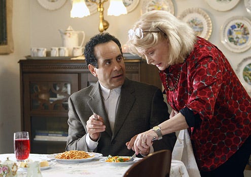 Monk - Season 8 - "Mr. Monk and The Lady Next Door" - Tony Shalhoub as Adrian Monk and Gena Rowlands as Marge