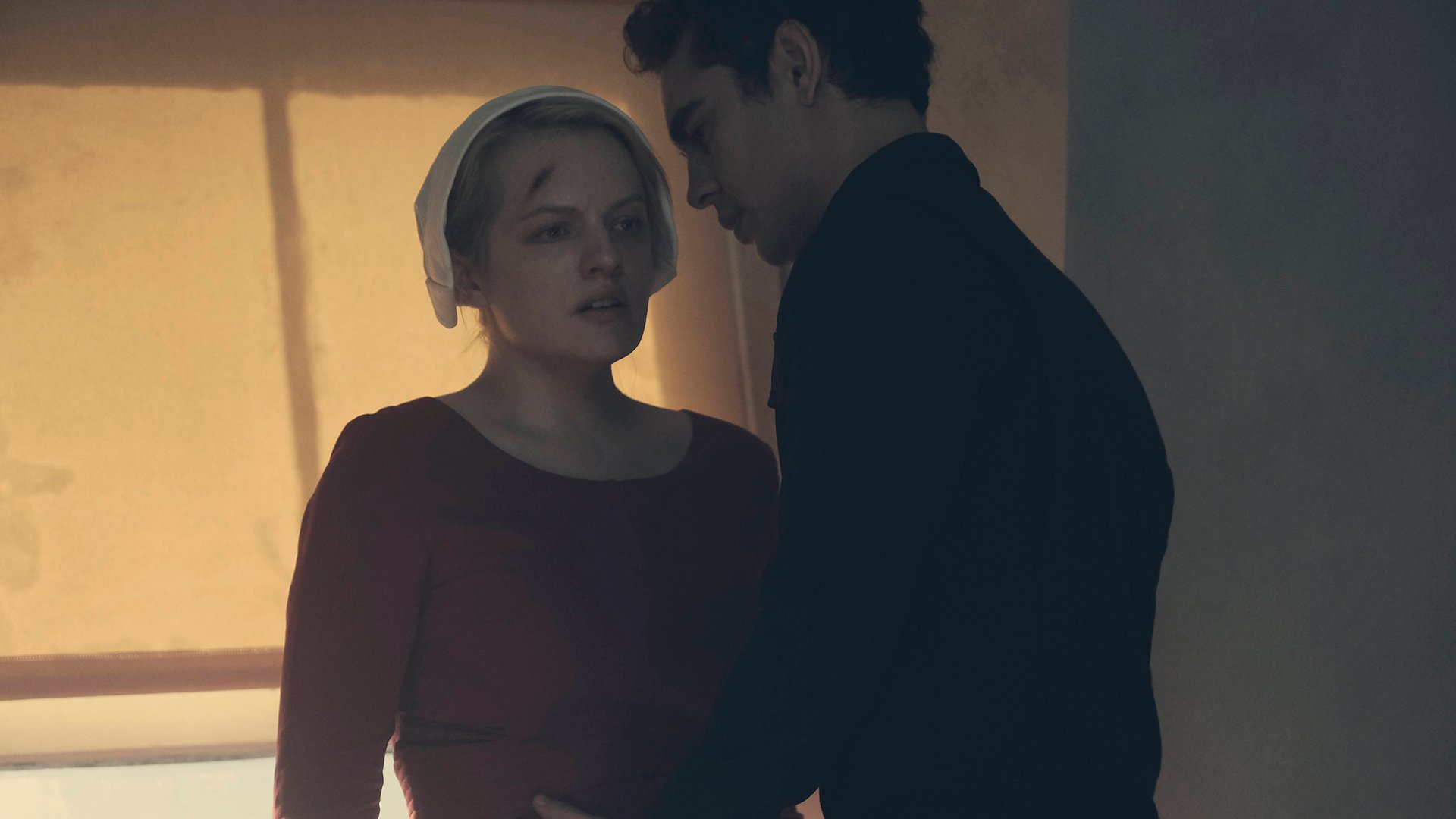 Elisabeth Moss and Max Minghella, The Handmaid's Tale