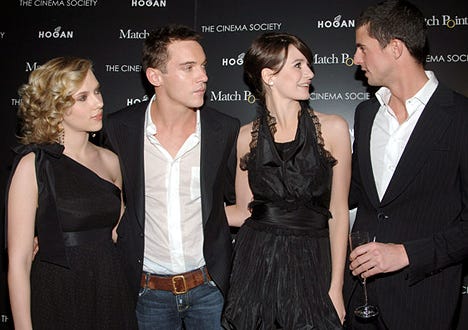 Scarlett Johansson, Jonathan Rhys Meyers, Emily Mortimer and Matthew Goode - "Match Point" screening, Dec. 2005