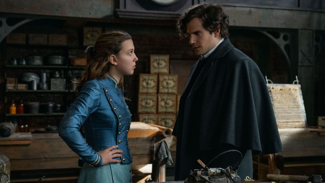 Millie Bobby Brown and Henry Cavill, Enola Holmes 2