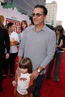 Andy Garcia and daughter - "Chicken Little" premiere, Oct. 2005