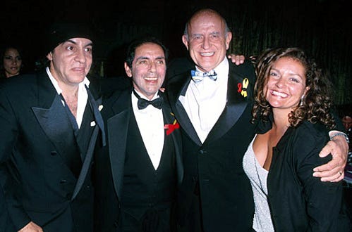 Steve Van Zandt, David Proval, Peter Boyle, and Aida Turturro - The 52nd Annual Emmy Awards HBO after party, September 10, 2000
