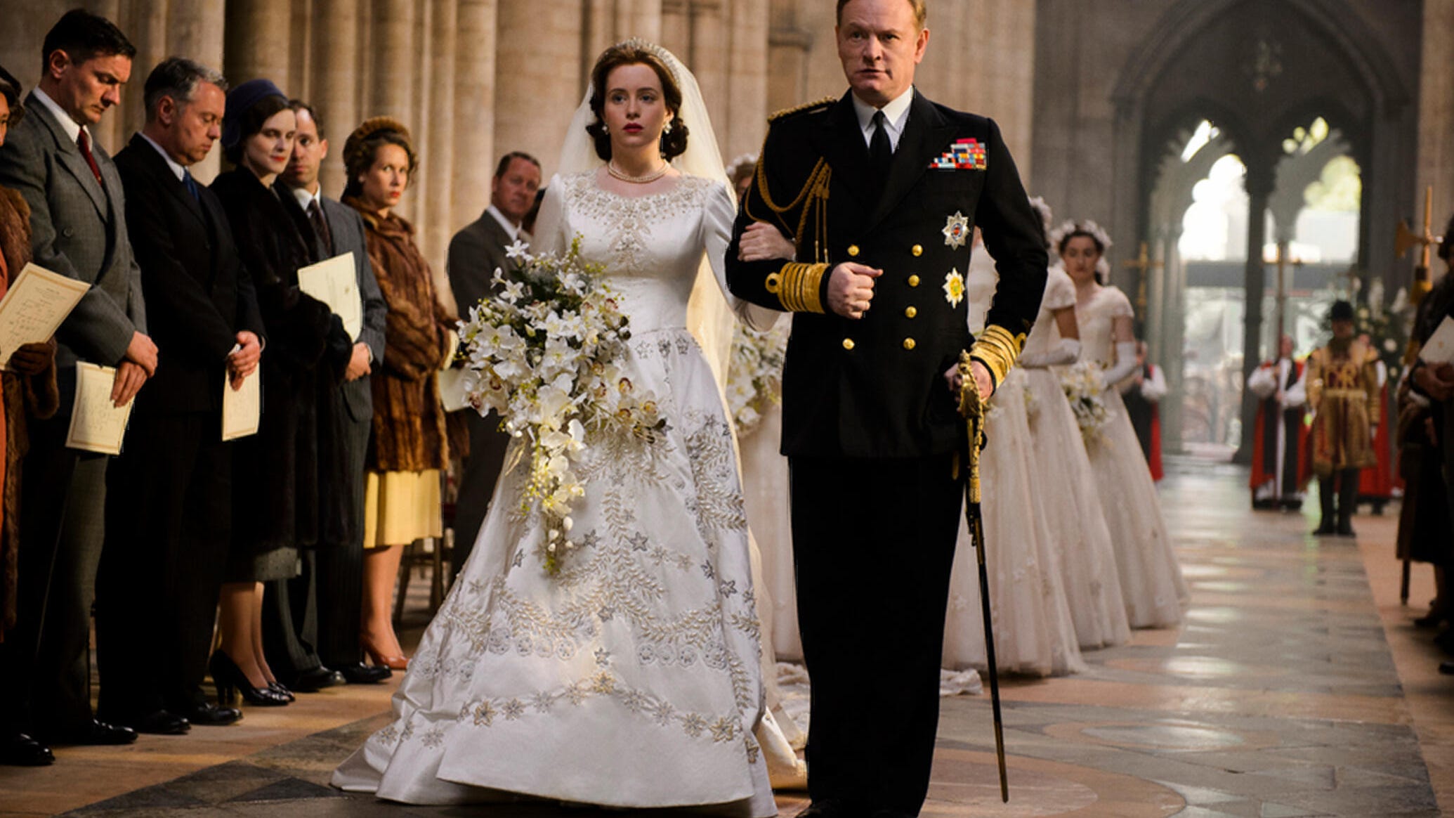 Claire Foy and Jared Harris, The Crown 