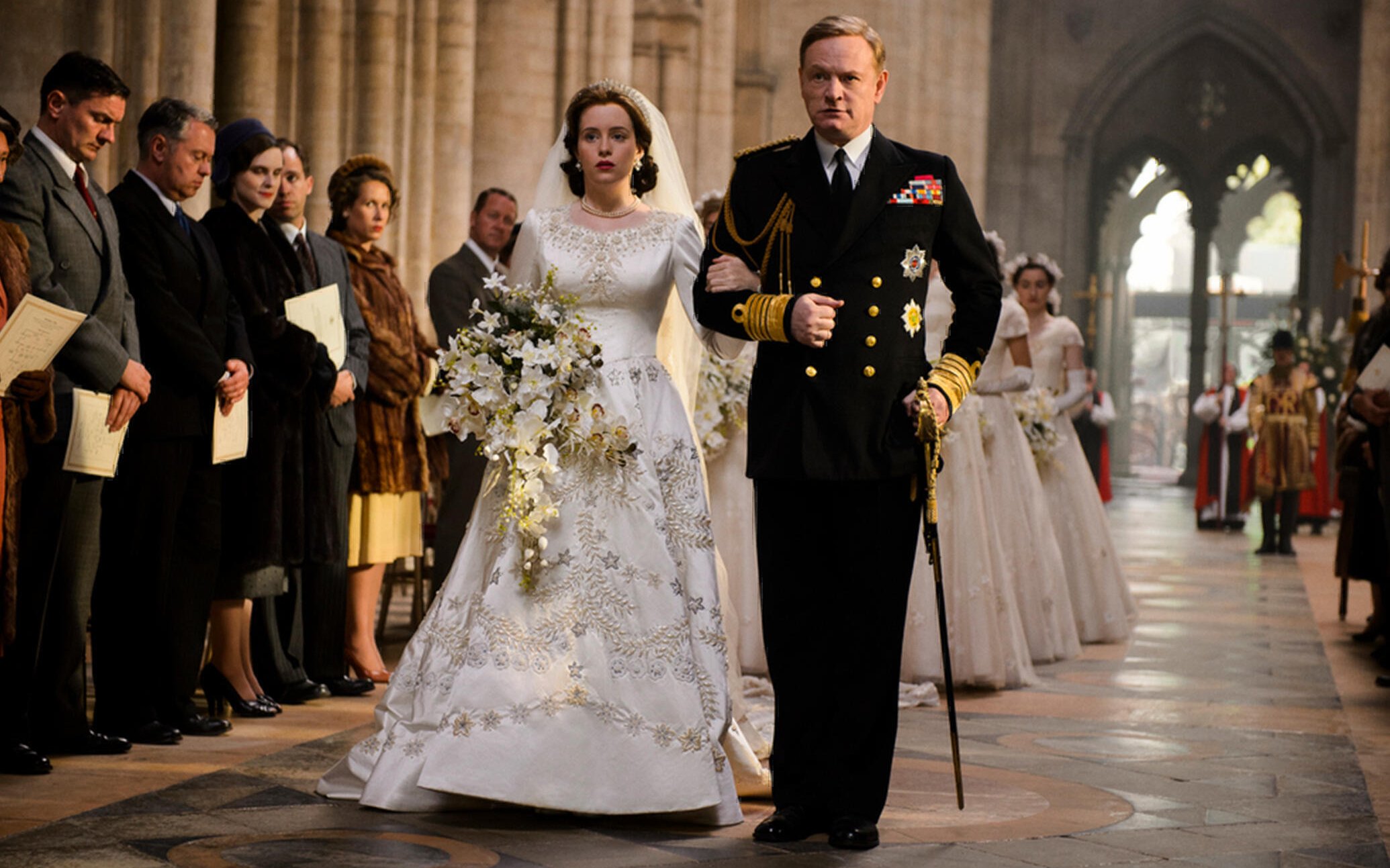 Claire Foy and Jared Harris, The Crown