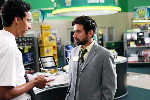Chuck - Season 5 - "Chuck vs. the Hack Off" - Danny Pudi as Vali Chandrasekaren and Joshua Gomez as Morgan Grimes