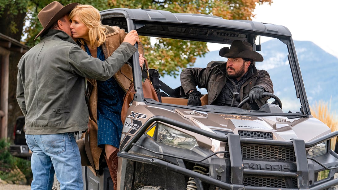 Kevin Costner, Kelly Reilly, and Cole Hauser, Yellowstone