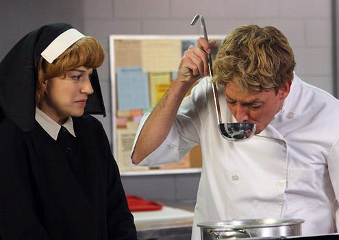 Madtv - Season 14 - Nicole Parker as a nun and Eric Price as Gordon Ramsay