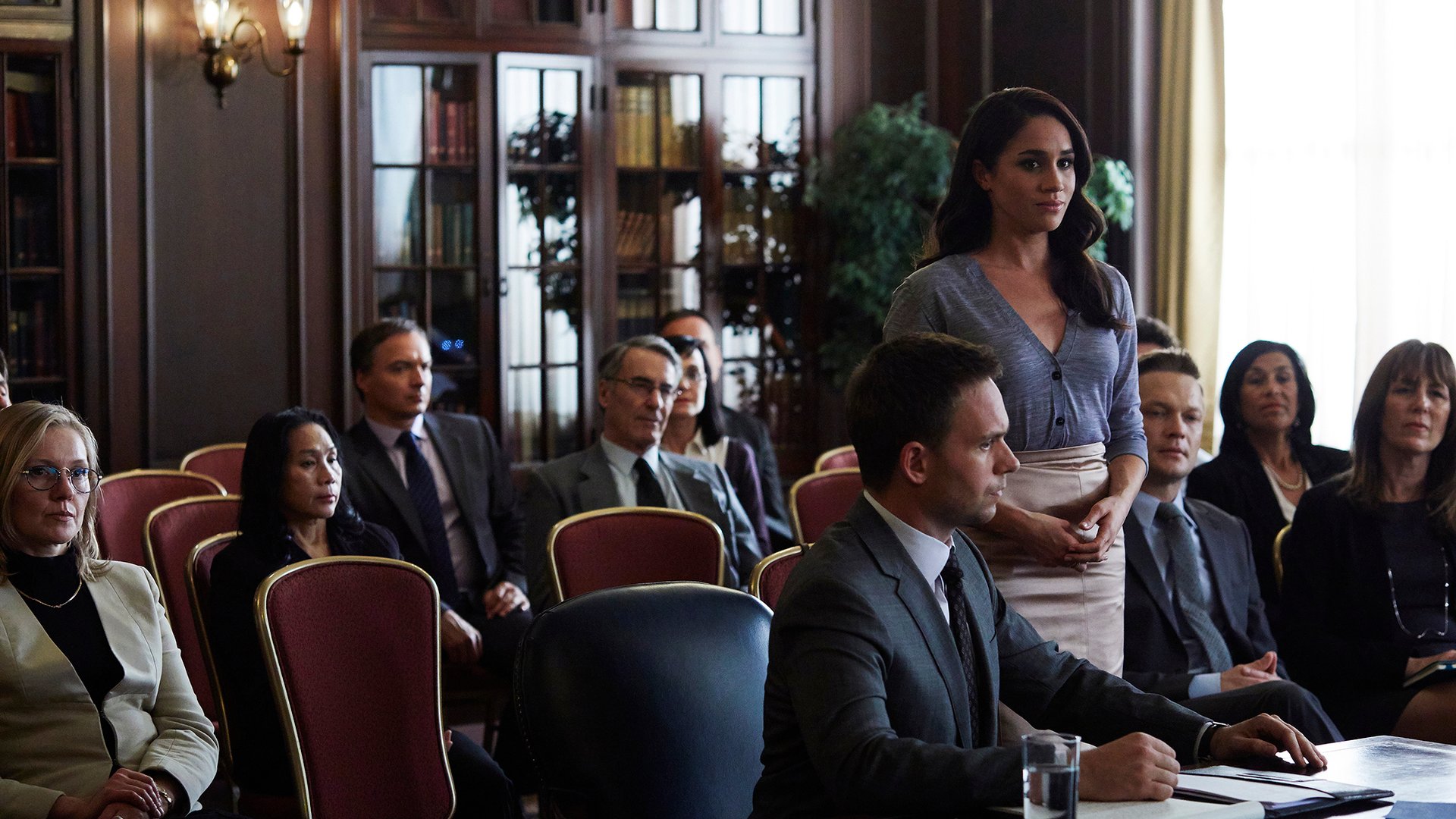 Patrick J. Adams and Meghan Markle, Suits