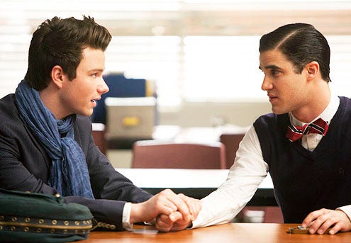 Glee - Season 3 - "Goodbye" - Chris Colfer and Darren Criss