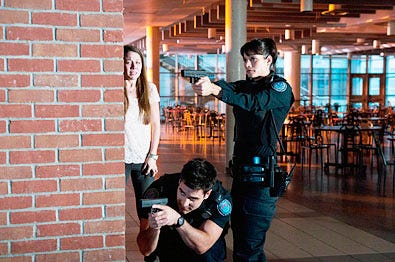 Rookie Blue - Season 3 - "Class Dismissed" - Clare Stone, Ben Bass and Missy Peregrym