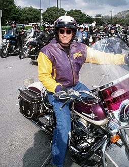 Arnold Schwarzenegger - 1,000 Motorcycle Riders "Ride for Children" and groundbreaking of new Planet Hollywood, February 11, 1995