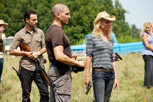 The Walking Dead - Season 2 - "Secrets" - Andrew Lincoln, Jon Bernthal and Laurie Holden