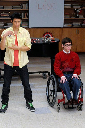 Glee - Season 2 - "Silly Love Songs" - Harry Shum Jr. as Mike and Kevin McHale as Artie
