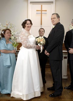The Office - "Phyllis's Wedding" - Phyllis Smith as Phyllis, Rick Scarry as Minister, Bobby Ray Shafer as Bob