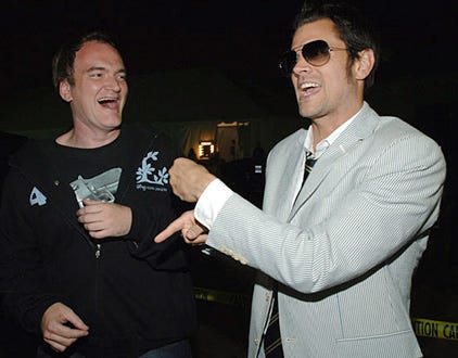 Quentin Tarantino and Johnny Knoxville - 2005 MTV Movie Awards