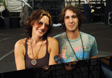 Sarah McLachlan and Josh Groban - LIVE 8 rehearsals, July 2005