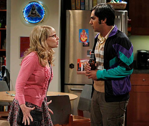 The Big Bang Theory - Season 5 - "The Skank Reflex Analysis" - Melissa Rauch as Bernadette, Kunal Nayyar as Raj