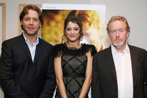 Russell Crowe, Marion Cotillard and Ridley Scott - 20th Century Fox Premiere of "A Good Year" - Toronto, Ontario - Sept. 9, 2006