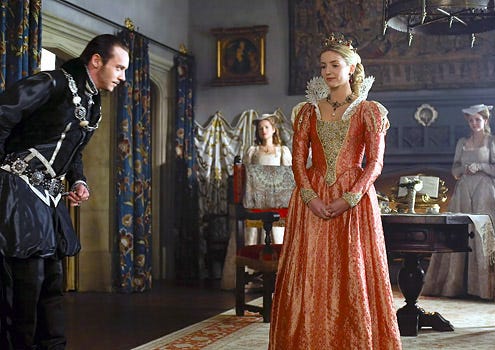 The Tudors - Season 3 - Episode 1 - Jonathan Rhys Meyers as Henry VIII and Annabelle Wallis as Jane Seymour
