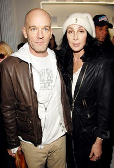 Michael Stipe and Cher - Art Opening the launch of Visionaire's latest issue, April 2006