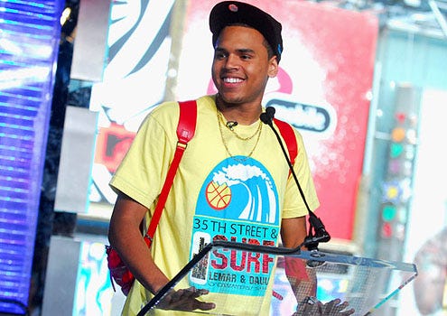 Chris Brown - MTV's "TRL" announcing the nominations for the 2007 MTV Video Music Awards, August 7, 2007
