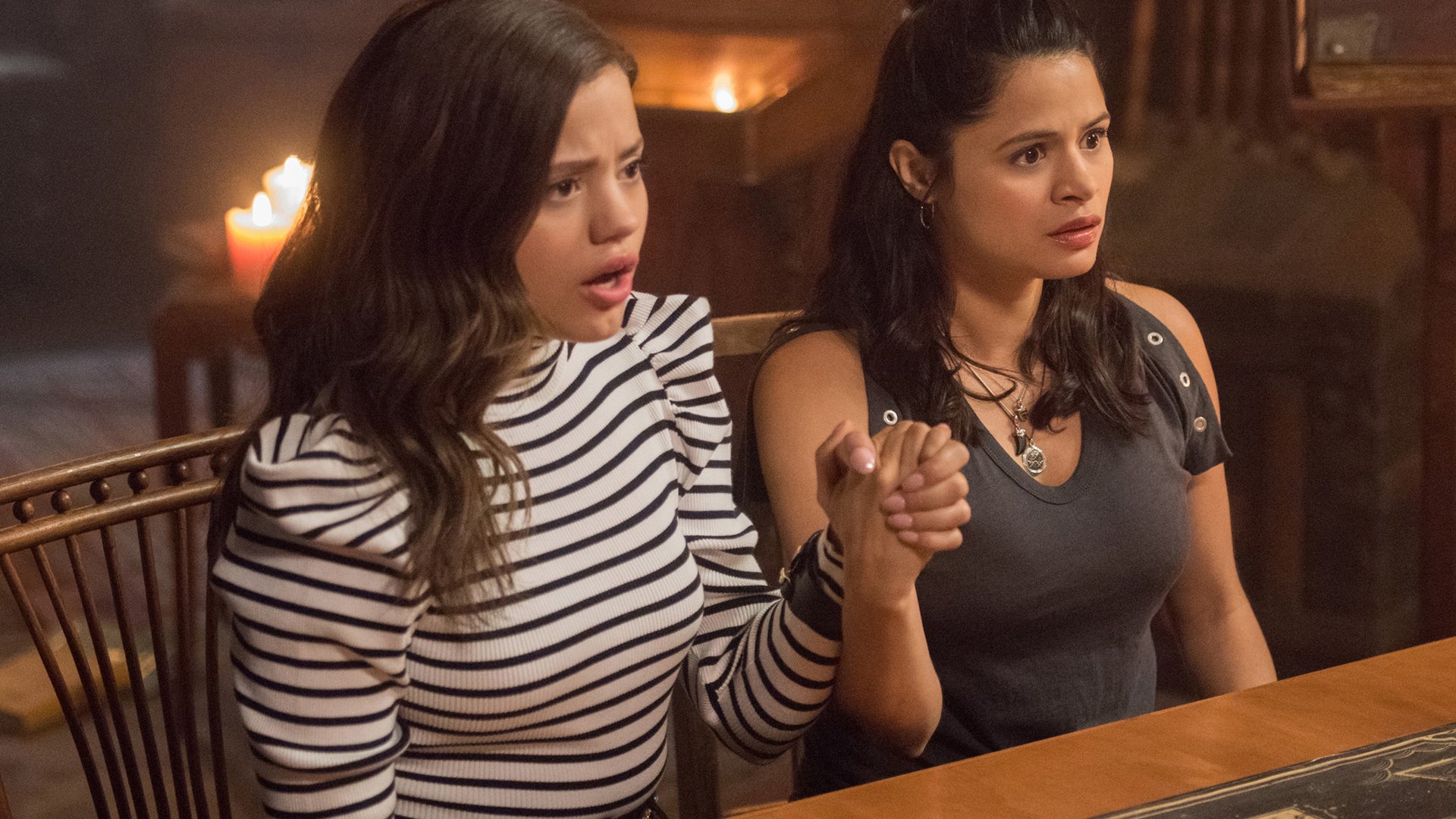 Melonie Diaz and Sarah Jeffery, Charmed