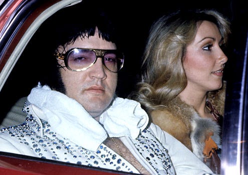 Elvis Presley and Linda Thompson - Arrive At Hotel After Concert in Cincinnati, Ohio, March 21, 1976