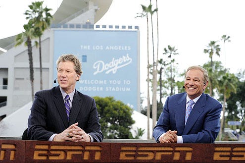 Baseball Tonight - San Francisco Giants and the Los Angeles Dodgers at Dodger Stadium -  Orel Hershiser and Bobby Valentine
