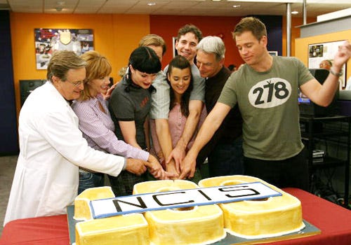 NCIS cast - NCIS 100th Episode celebration at the Valencia Studios on September 4, 2007