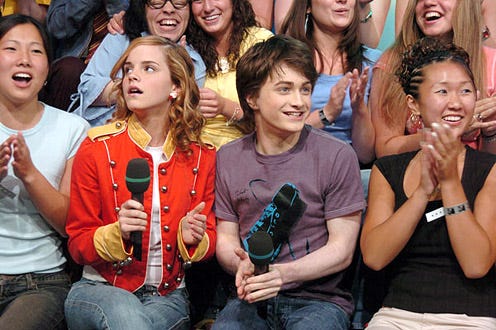 Daniel Radcliffe and Emma Watson Visit MTV's "TRL"