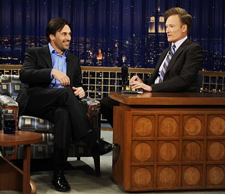 Late Night with Conan O'Brien - Jon Hamm, Conan O'Brien - Feb. 4, 2009