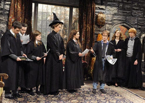 Saturday Night Live - Season 37 - "Daniel Radcliffe" - Kristen Wiig, Nasim Pedrad, Daniel Radcliffe, Abby Elliott and Taran Killam