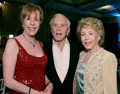 Carol Burnett, Kirk and Anne Douglas - International Film Festival's Award for Excellence in Film,  July 2006