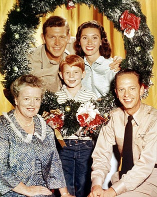 The Andy Griffith Show - Christmas Episode, 1960 - Andy Griffith, Elinor Donahue, Ron Howard, Don Knotts and Frances Bavier