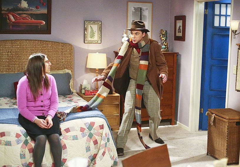 The Big Bang Theory - Season 8 - "The Skywalker Incursion"- Mayim Bialik and Jim Parsons