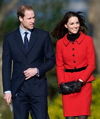 Prince William and Kate Middleton visit the University of St Andrews on February 25, 2011 in St Andrews, Scotland.