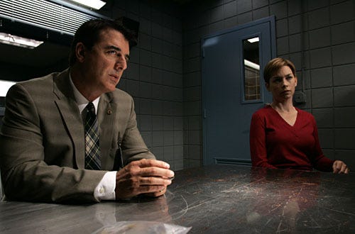 Law & Order: Criminal Intent - Season 7, "Reunion" - Chris Noth as Det. Mike Logan, Julianne Nicholson as Det. Megan Wheeler