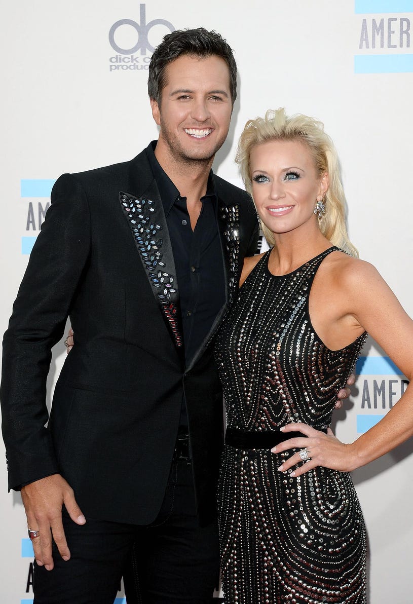 Luke Bryan and Caroline Bryan - 2013 American Music Awards in Los Angeles, California, November 24, 2013
