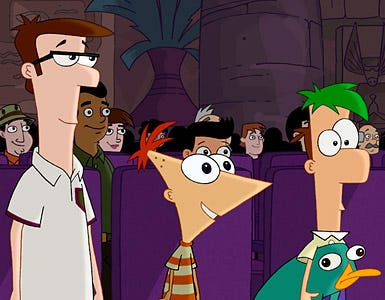 Phineas and Ferb - Season 1 - "Are You My Mummy?" - Dad, Phineas, Perry and Ferb