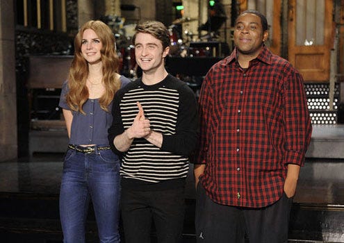 Saturday Night Live - Season 37 - "Daniel Radcliffe" - Lana Del Rey, Daniel Radcliffe and Kenan Thompson