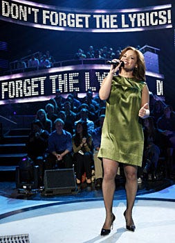 Don't Forget the Lyrics - Season 1 - American Idol (season 2) finalist Kimberley Locke plays to win for her favorite charity Camp Heartland.