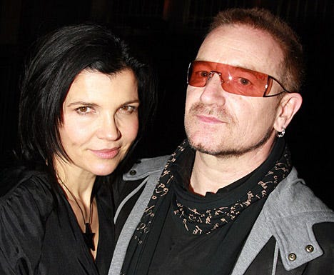 Ali Hewson and husband Bono of U2 - The EDUN Fall/Winter 2008 Nocturne Collection Presentation - Desmund Tutu Center - New York, NY - Feb. 12, 2008