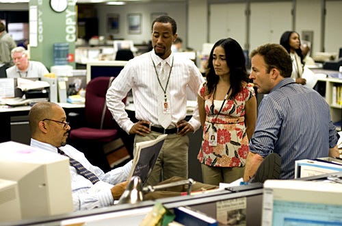 The Wire - Season 5 - Clark Johnson, Brandon Young, Michelle Paress and Tom McCarthy